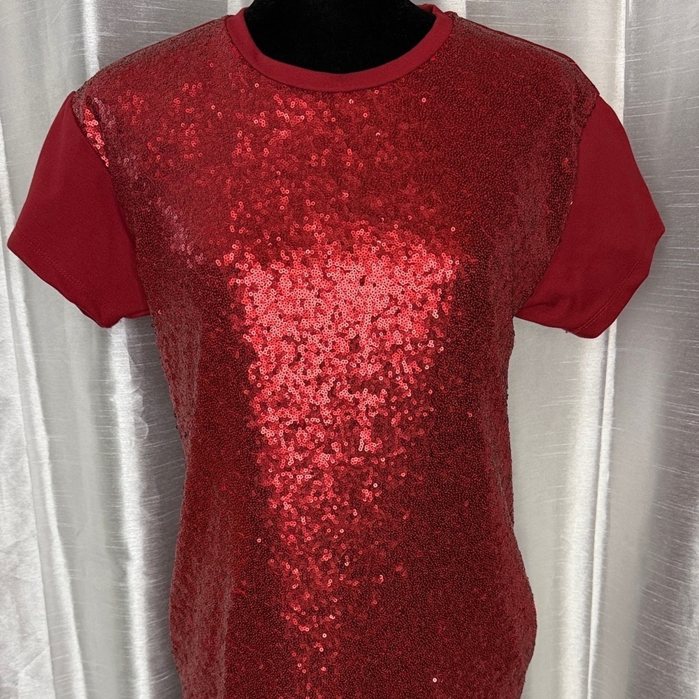 Axis Sequence Red Short Sleeve Mini Dress Pockets Women’s Small